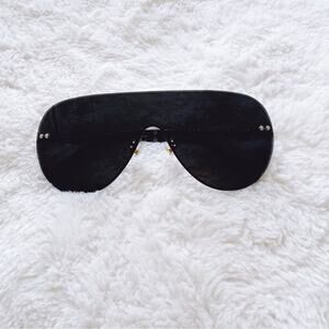 Jasmine Black Sleek Single-Lens Sunglasses